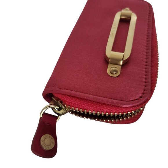 Rare Authentic Jimmy Choo London Coin Purse with Dust Bag and Keychain Red Gold - Picture 4 of 11